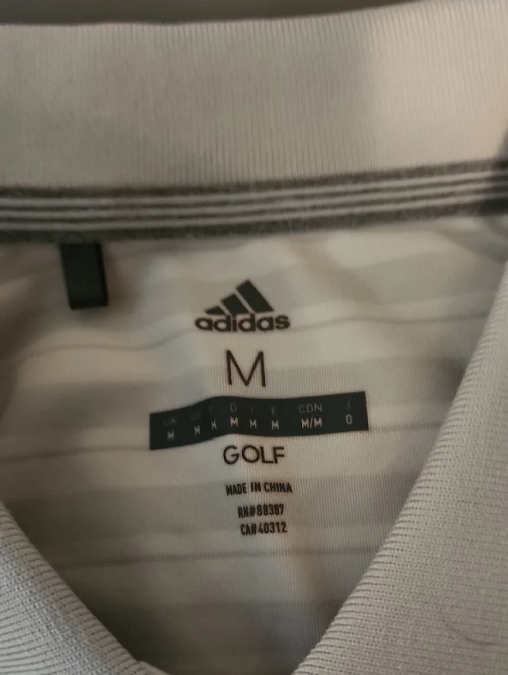 adidas White Subtle-Striped Polo Shirt